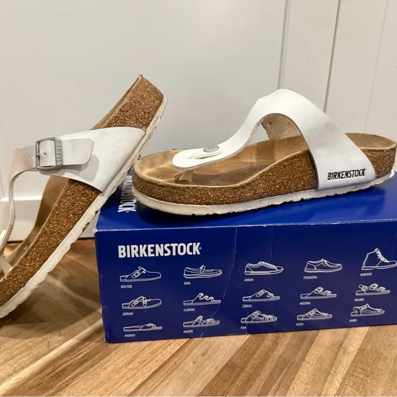 Birkenstock Gizah Women's White Sandals size 38 - Picture 1 of 12